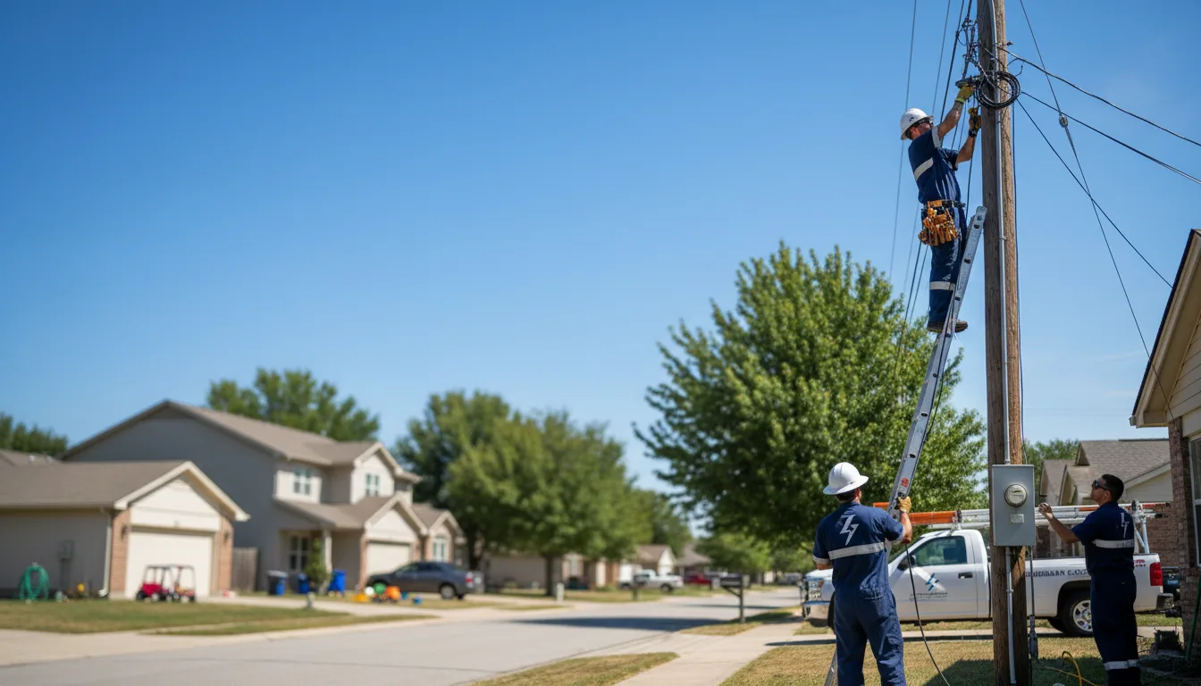 Residential electrician providing installation services in Louise, MS